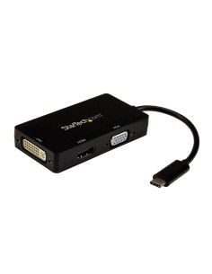 Adaptador USB-C de Vídeo Multipuertos - 3en1 - 4K 30Hz - Negro