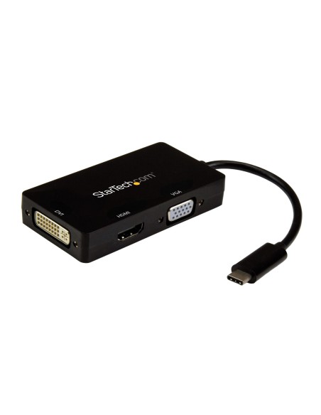 Adaptador USB-C de Vídeo Multipuertos - 3en1 - 4K 30Hz - Negro