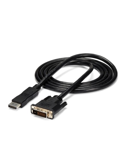 Cable de 1,8m DisplayPort a DVI - Cable Adaptador DisplayPort a DVI DVI-D Monoenlace de Vídeo 1080p - Cable de DP a DVI para mon
