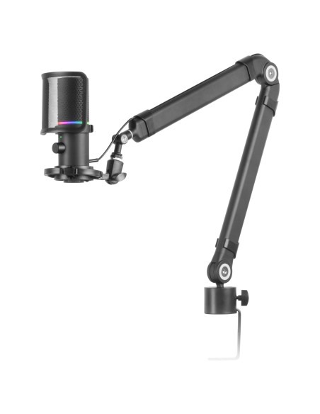 MMIC-XT, Micrófono de Estudio Profesional Alta Definición 192Khz 24-bit, Brazo Omnidireccional, Soporte Antivibración, Filtro Po