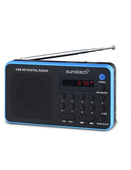 Portable digital AM/FM radio Black Portátil Analógica Negro, Azul