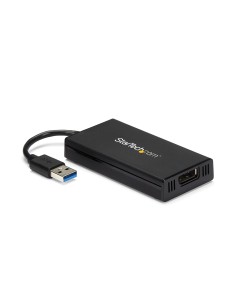 Adaptador USB 3.0 a DisplayPort 4K Ultra HD - Certificado por DisplayLink - Convertidor de Vídeo con Tarjeta Gráfica Externa - M