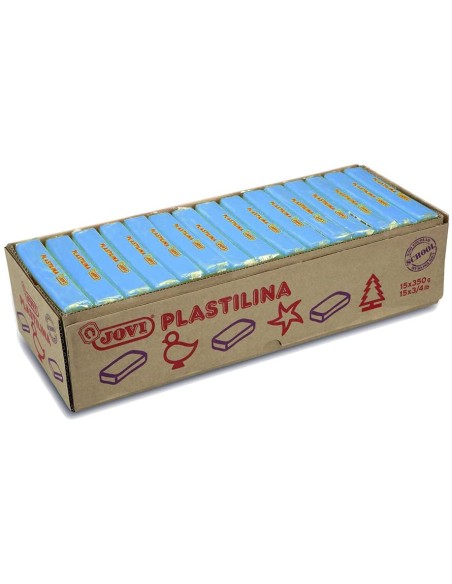PASTILLAS PLASTILINA 350 G - AZUL CLARO JOVI - 1 pieza(s) - 7212