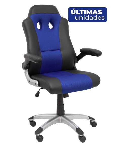 Silla gaming Talave similpiel negro y azul