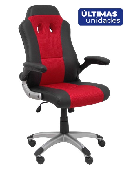 Silla gaming Talave similpiel negro y rojo.