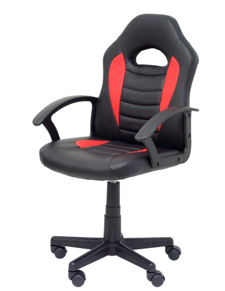 Silla juvenil gaming Mohedas similpiel negro y rojo