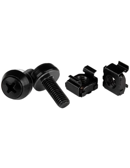 Paquete de 50 Tornillos y Tuercas Enjauladas Cage Nuts M6x12mm - Negro