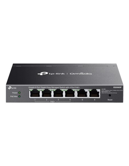 Omada ES206GP switch Gestionado Gigabit Ethernet (10/100/1000) Energía sobre Ethernet (PoE) Negro