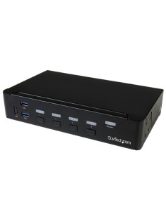 Switch Conmutador KVM de 4 Puertos DisplayPort 4K con USB 3.0