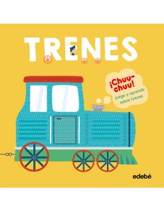 TRENES LIBRO MAS LOCOMOTORA DE MADERA