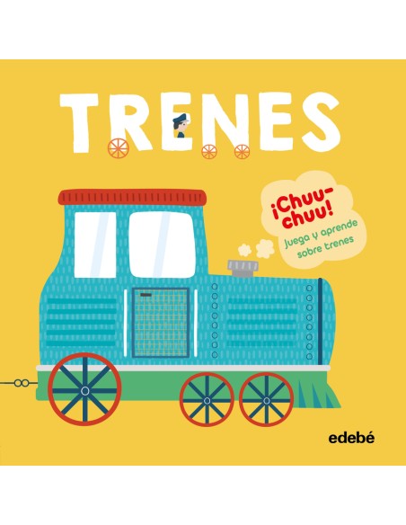 TRENES LIBRO MAS LOCOMOTORA DE MADERA