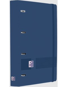 Carpebloc polyfoam a4 4 anillas 35mm recambio cuadricula 5x5 color azul marino