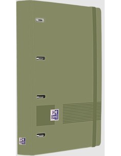 Carpebloc polyfoam a4 4 anillas 35mm recambio cuadricula 5x5 color verde safari