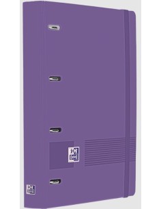 Carpebloc polyfoam a4 4 anillas 35mm recambio cuadricula 5x5 color lila