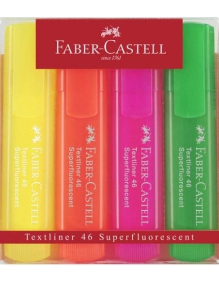 ESTUCHE 4 MARCADORES FLUORESCENTES TEXTLINER 46 SURTIDOS