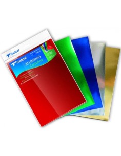 Paq 10 cartulina aluminio 50x65cm 225g color oro