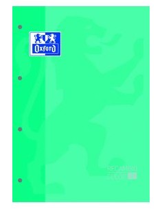 Paq 5 recambio color1 ice mint a4 80h 4 taladros 90g cuadricula 5x5