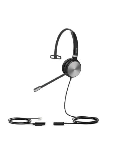 YHS36 Auriculares Alámbrico Diadema Oficina/Centro de llamadas Negro, Plata