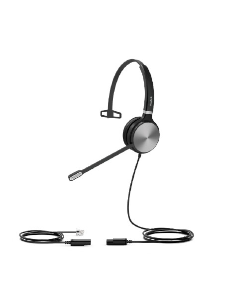 YHS36 Auriculares Alámbrico Diadema Oficina/Centro de llamadas Negro, Plata