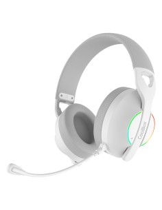 WB01 RGB Auriculares Inalámbrico y alámbrico Diadema Juego USB Tipo C Bluetooth Blanco