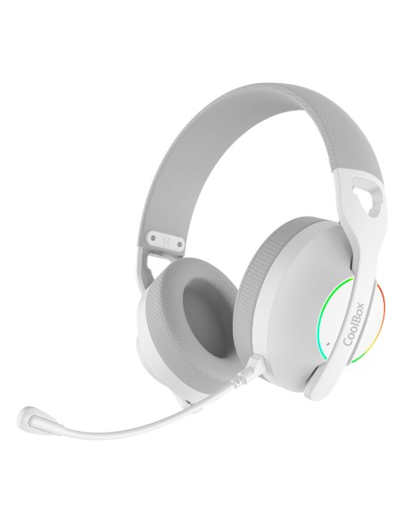 WB01 RGB Auriculares Inalámbrico y alámbrico Diadema Juego USB Tipo C Bluetooth Blanco