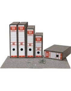 ARCHIVADOR CLASICO 1/4A 65MM SIN RADO COLOR GRIS UNISYSTEM CLASICO 7359071