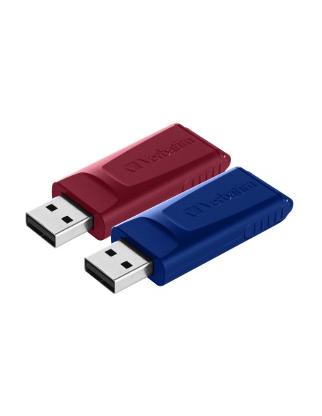 Slider - Unidad USB - 2x32 GB, Azul/Rojo