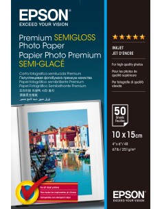 Premium Semi-Gloss Photo Paper - 10x15cm - 50 hojas