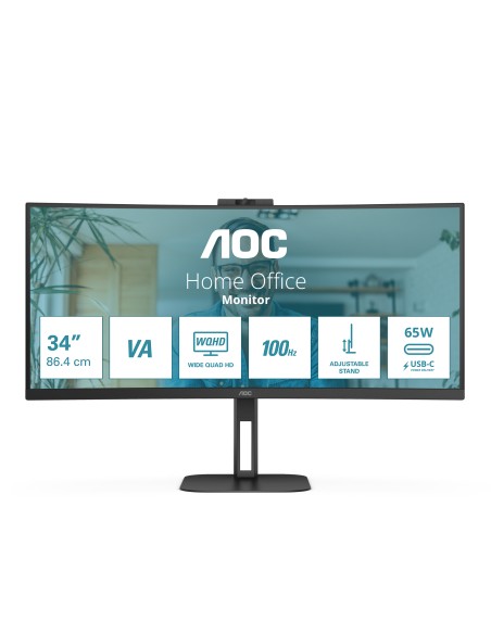 V5 CU34V5CW LED display 86,4 cm (34") 3440 x 1440 Pixeles Wide Quad HD Negro