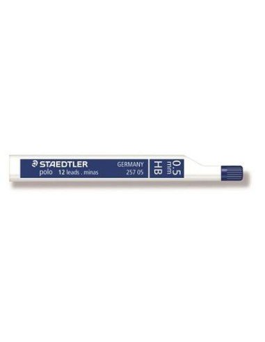 EST. 12 MINAS STAEDTLER POLO 0.5MM HB 25705-HB 257 05-HB 1 unidad