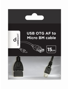 USB A - Micro-USB B, 0.15m cable USB USB 2.0 0,15 m Negro