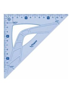 242426 triángulo Triángulo de 45° Plástico Azul, Translúcido 242426 - Pack de 20 unidades