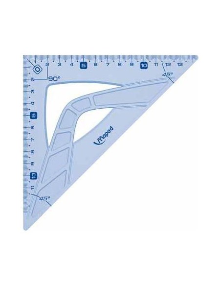 242426 triángulo Triángulo de 45° Plástico Azul, Translúcido 242426 - Pack de 20 unidades