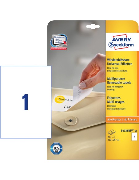 Etiquetas Removibles Blancas