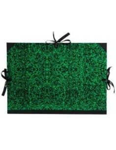 Carpeta dibujo carton con lazos 52x72cm canson classic marmol verde