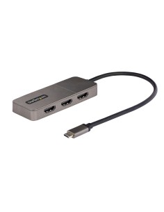 Adaptador USB-C de 3 Puertos Multimonitor - Hub MST USB Tipo C a 3 Puertos HDMI - Divisor Multiplicador DP Triple 4K 60Hz - HDR 