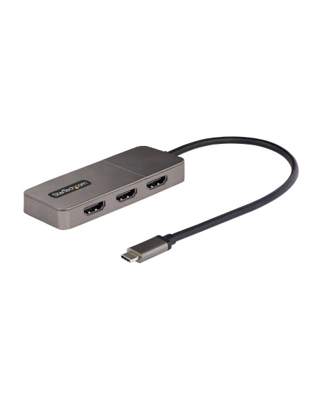 Adaptador USB-C de 3 Puertos Multimonitor - Hub MST USB Tipo C a 3 Puertos HDMI - Divisor Multiplicador DP Triple 4K 60Hz - HDR 