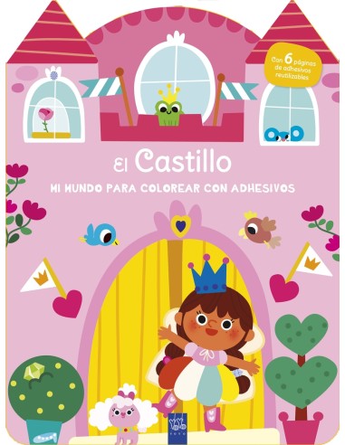 Mi mundo para colorear con adhesivos El castillo