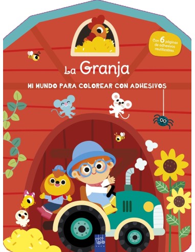 Mi mundo para colorear con adhesivos La granja