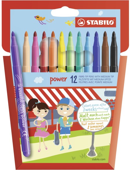 power rotulador Medio Multicolor 12 pieza(s)