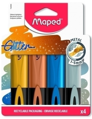 ROTUL. FLUOR MAPED PEPS METAL P/4 - Pack de 12 unidades