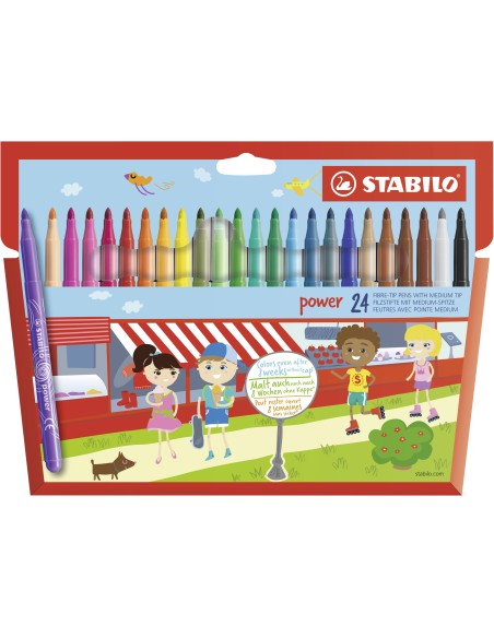 power rotulador Medio Multicolor 24 pieza(s)