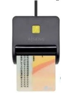 LECTOR DE TARJETAS DNI ASCR SN01 BK NEGRO