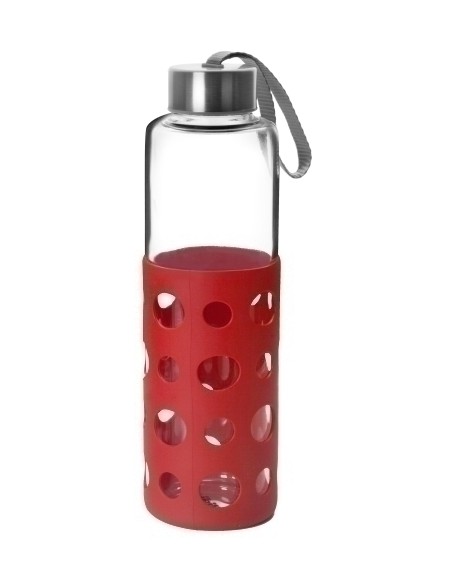 BOTELLA VIDRIO IBILI LAKE 500ml ROJO