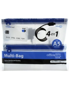 BOLSA MULTIUSOS 25X205CM A5 4 BOLSILLOS CREMALLER