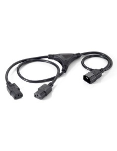 112210 cable de transmisión Negro 1,6 m C14 acoplador Acoplador C13 2 x