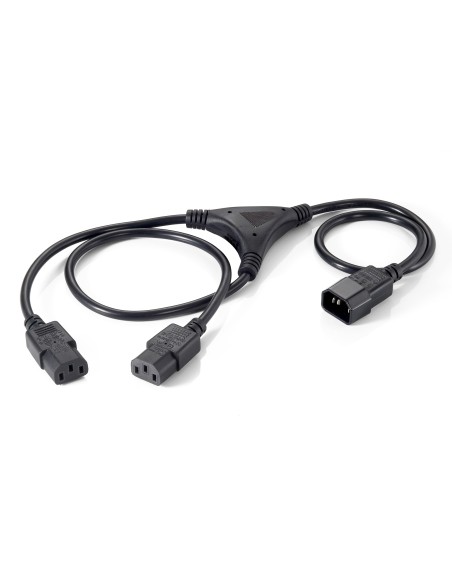 112210 cable de transmisión Negro 1,6 m C14 acoplador Acoplador C13 2 x