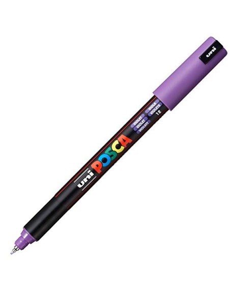 UNIBALL MARCADOR POSCA PC-1MR NO PERMANENTE PUNTA EXTRAFINA 0.7MM VIOLETA