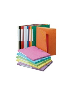 3 flap folder with label, A4 Blue Azul