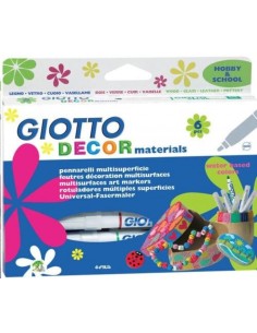 ESTUCHE 6 ROTULADORES GIOTTO DECOR MATERIALS
